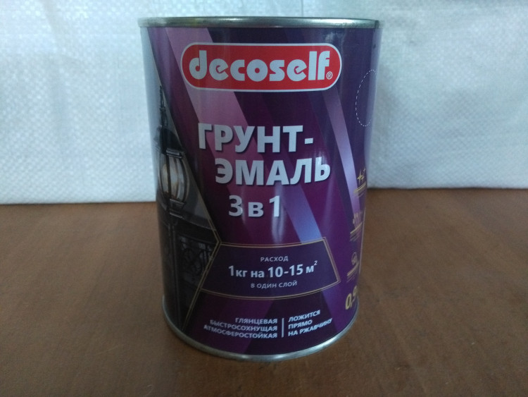 ПУФАС Грунт-эмаль 3 в 1 черная (глянц.) Decoself (0,9кг) ПУФАС Грунт-эмаль 3 в 1 черная (глянц.) Decoself (0,9кг)