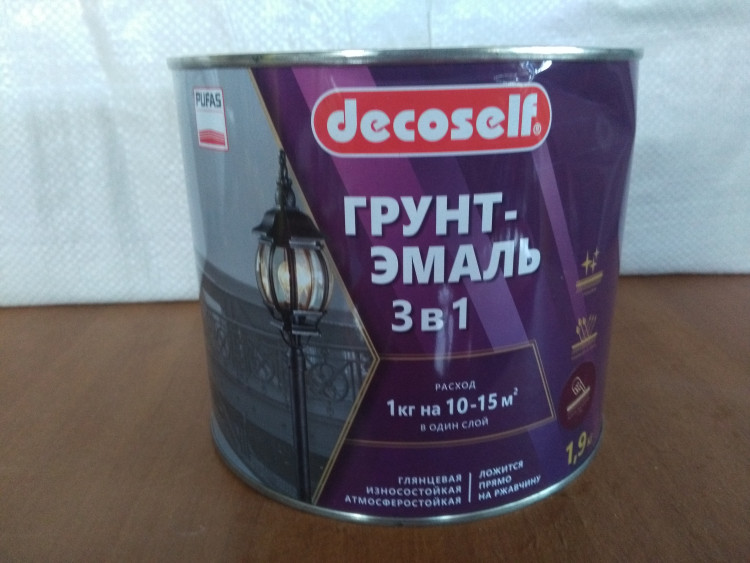 ПУФАС Грунт-эмаль 3 в 1 шоколадный (глянц.) Decoself (1,9кг) ПУФАС Грунт-эмаль 3 в 1 шоколадный (глянц.) Decoself (1,9кг)
