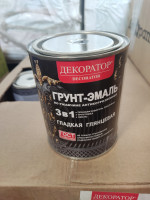 Грунт-эмаль "Декоратор" 3в1 черная (Бан. 0,8кг)