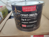Грунт-эмаль "Декоратор" 3в1 черная (Бан. 1,8кг)