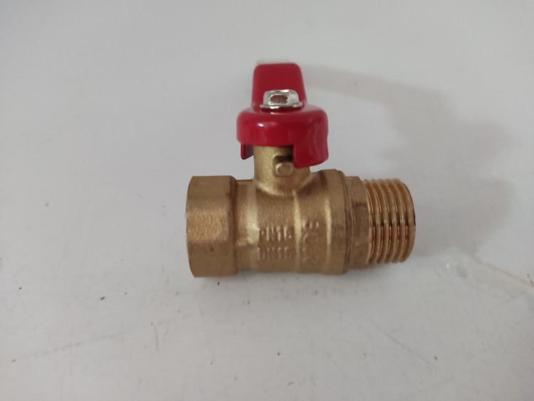 Кран шаровой 1/2" ручка .г/ш ЖЕЛТЫЙ AO
